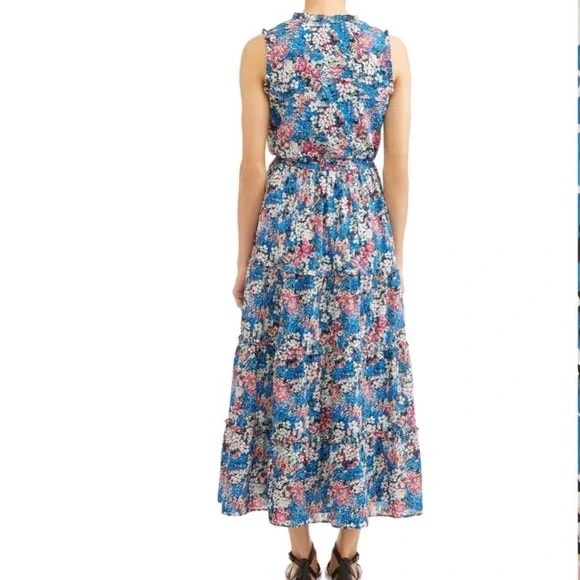 Textile Elizabeth and James Meg Blue Floral Maxi Dress Size XL - Picture 13 of 13